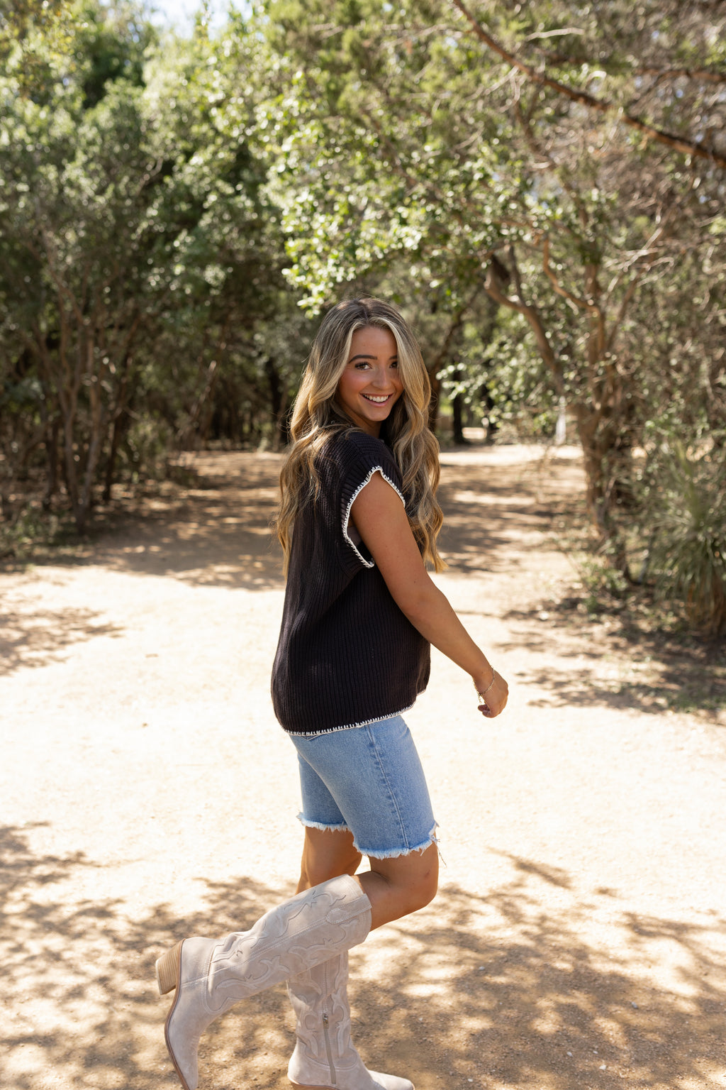 Whip Stitch Sweater Vest