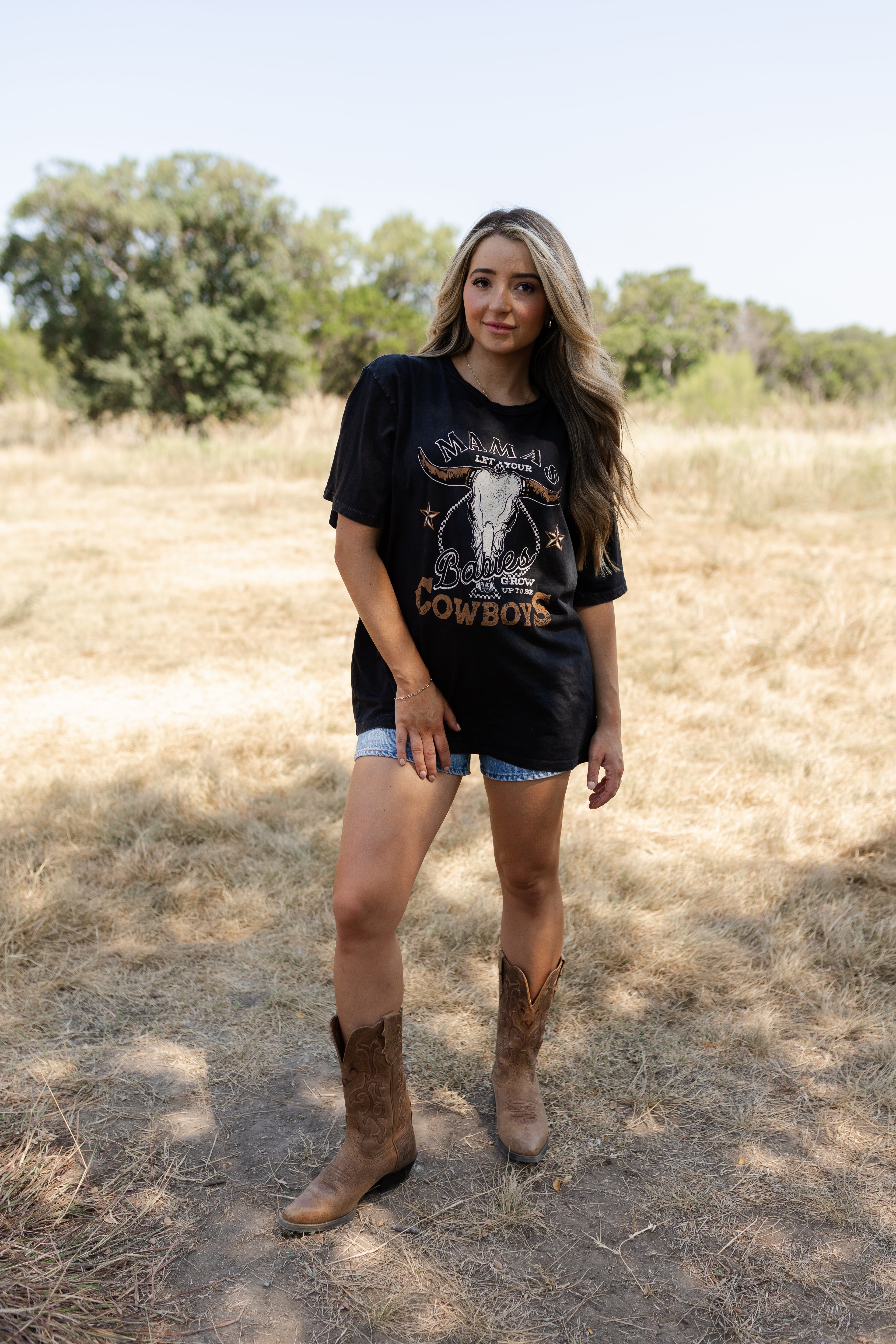 Mama Let Your Babies Be Cowboys Graphic Tee