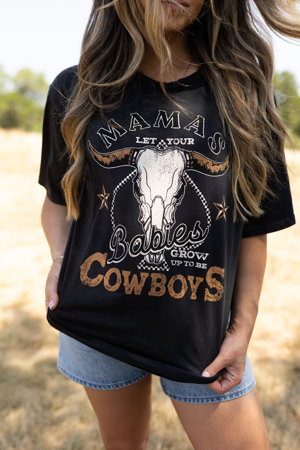 Mama Let Your Babies Be Cowboys Graphic Tee