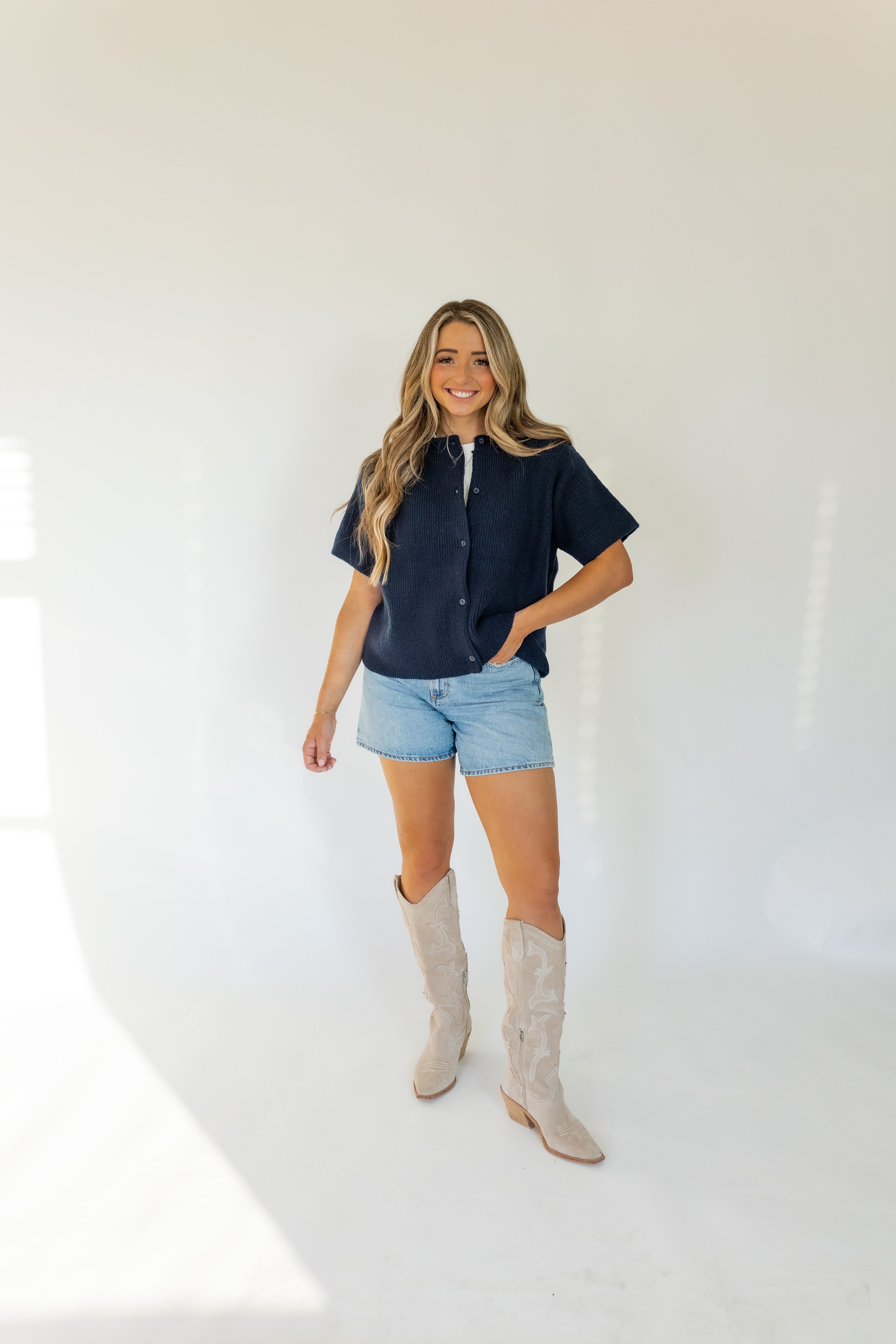 It Girl Sweater Cardigan Navy