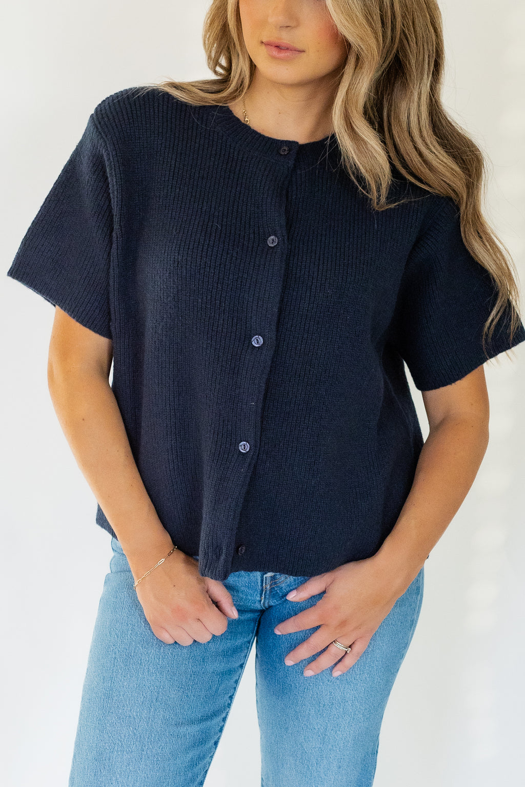 It Girl Sweater Cardigan Navy