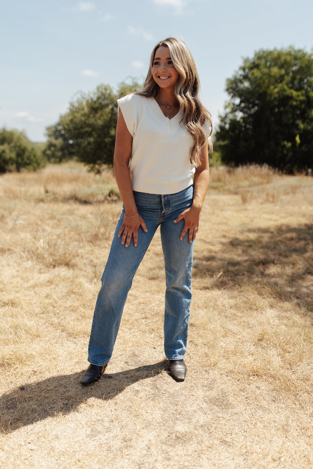 Ivory Lane Sweater Vest Top